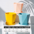Wholesale cheap small plant pots plastic planters with saucers , indoor flower plant pots for all house plants flowers